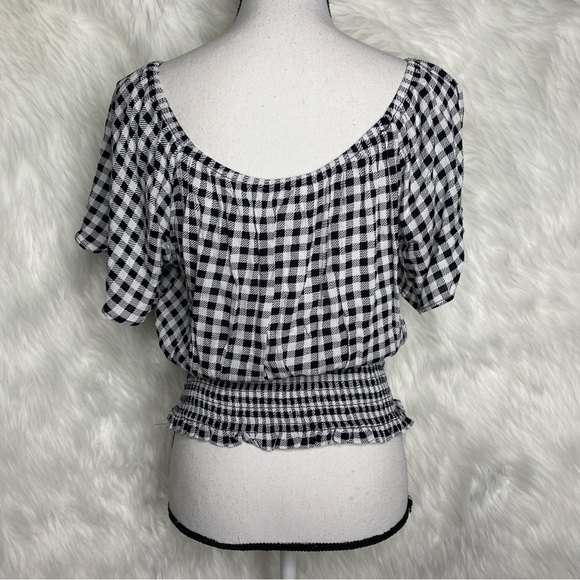 Pink Rose Black GinghamTop Size Medium - Picture 6 of 13